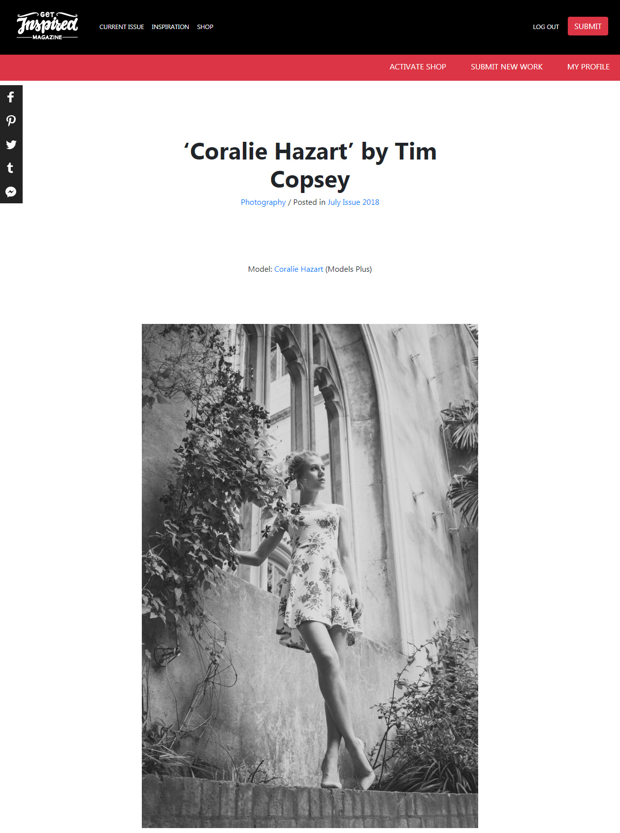 Coralie Hazart by Tim Copsey Get Inspired Magazine