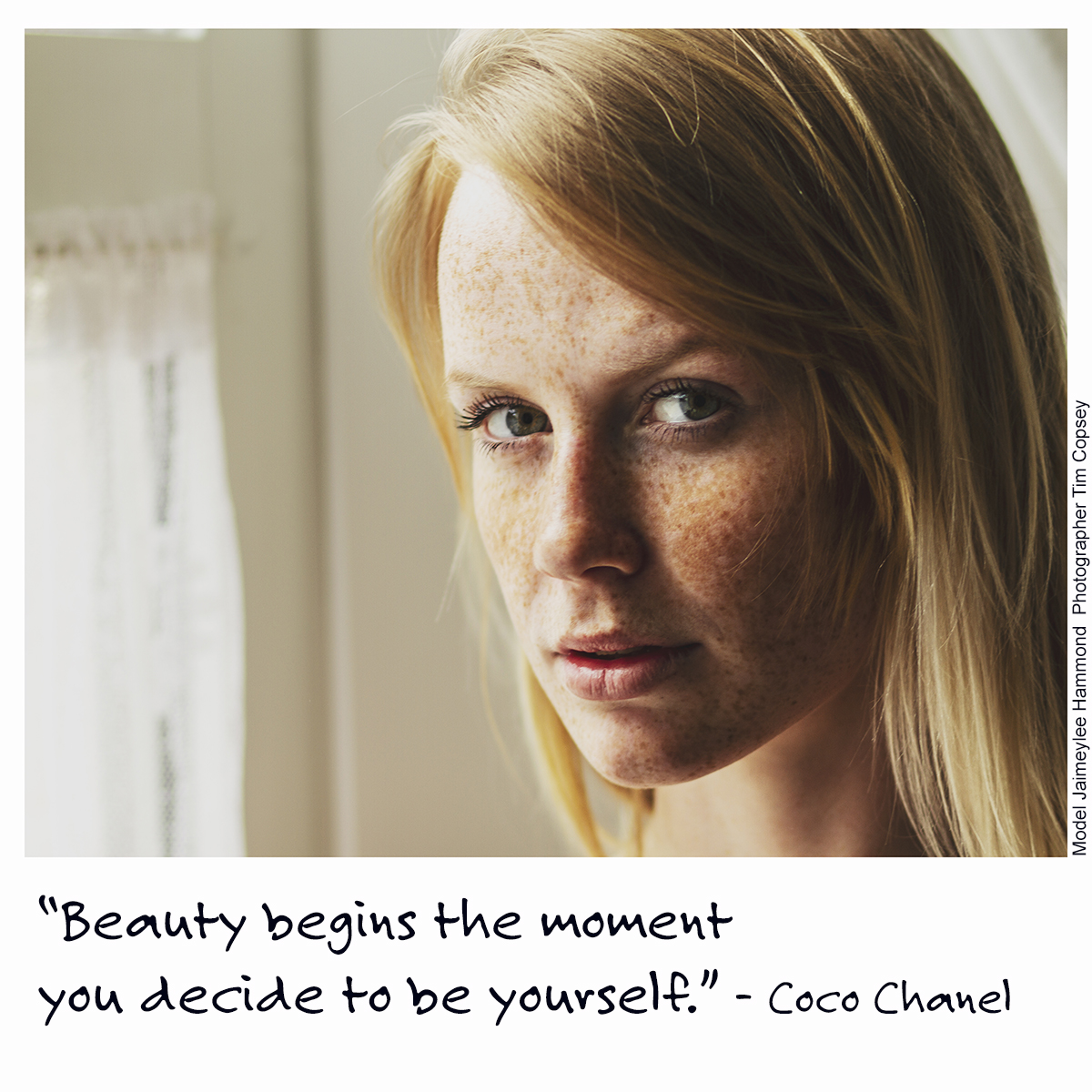 Beauty begins the moment you decide to be yourself - Coco Chanel