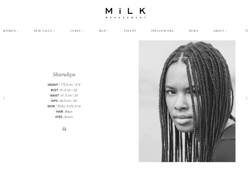 Sharahya MiLK Model Management